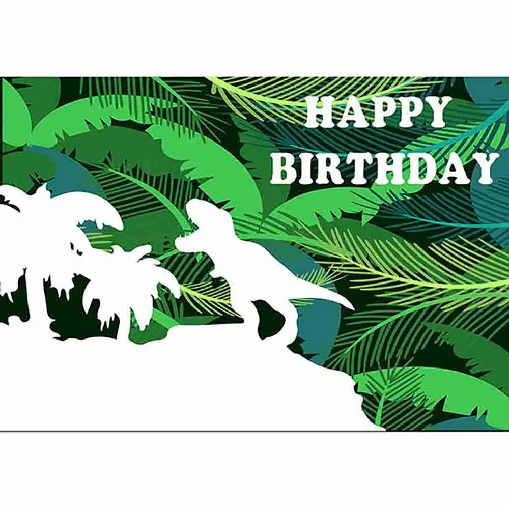 Фон Allenjoy для детской фотосъемки с зелеными тропическими растениями кокосовым