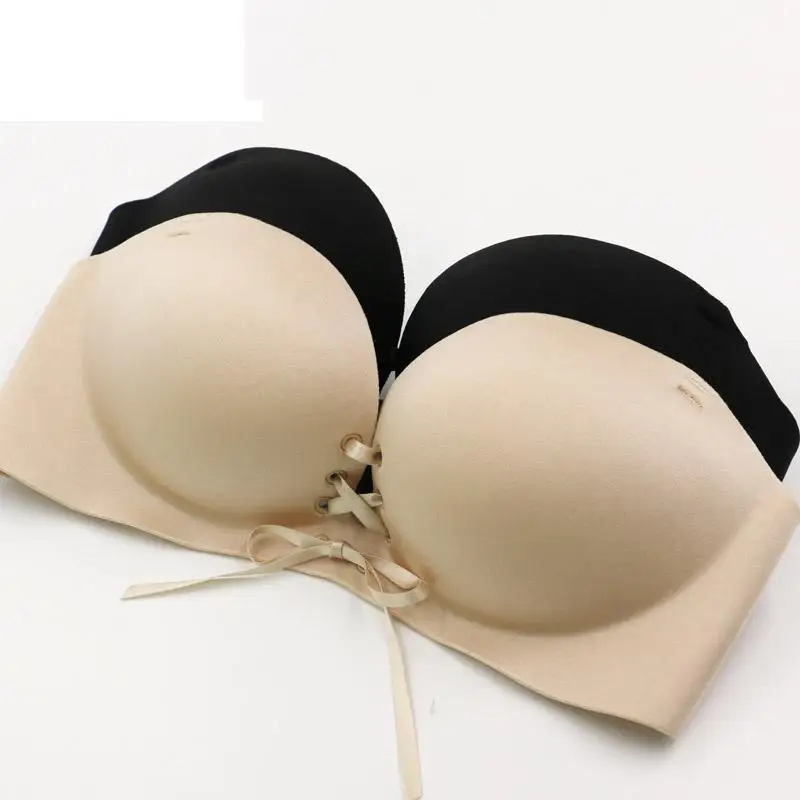 Сексуальный женский бюстгальтер без бретелек невидимый пуш ап самоклеящийся
