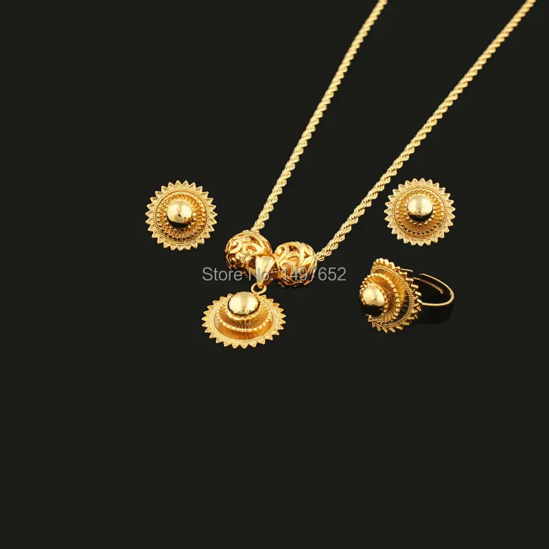 Набор ювелирных украшений для женщин набор изделий золотого цвета свадьбы|jewelry