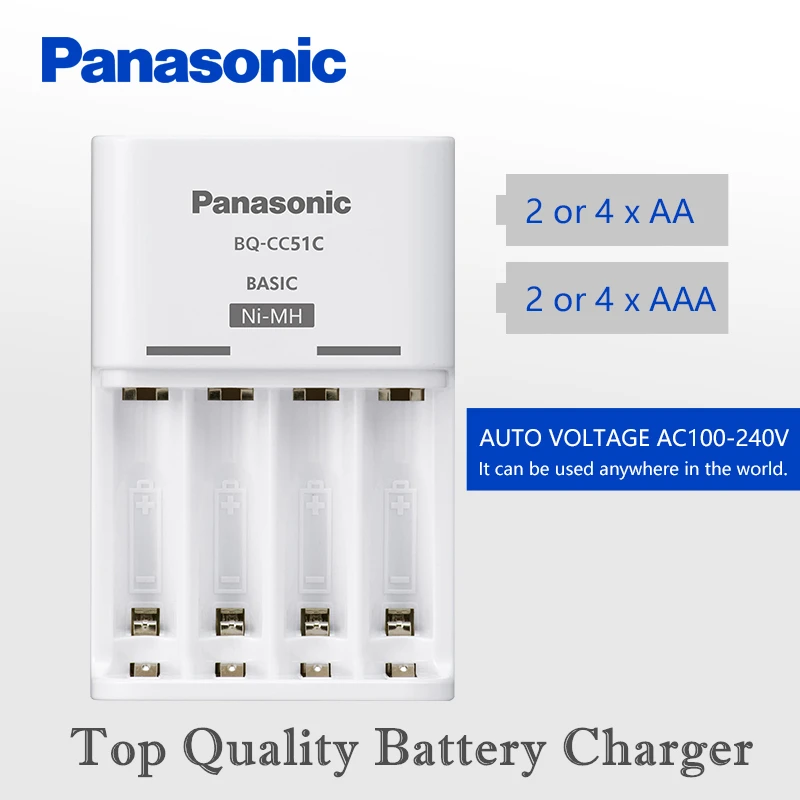 Новое поступление, Оригинальные аккумуляторы Panasonic AA, комплекты зарядных устройств, высокое качество, 4 шт, 2000 мАч, перезаряжаемый аккумулятор и быстрое зарядное устройство