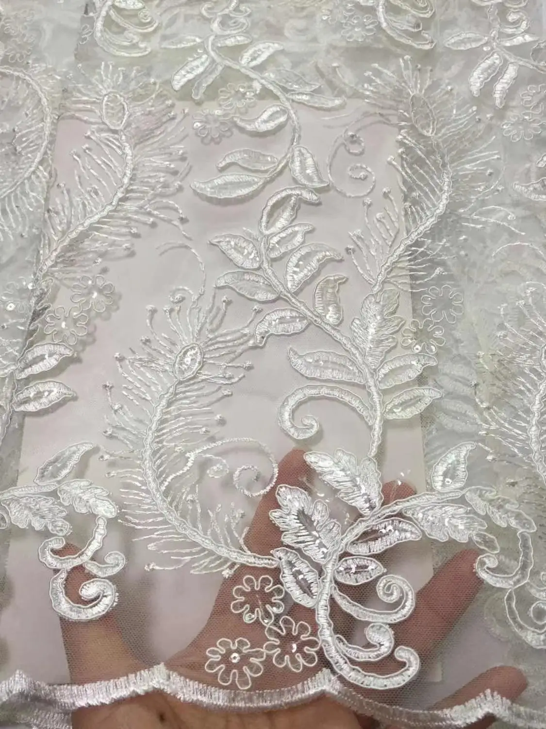 2019 оптовая продажа роскошное качество африканская шифоновая кружевная ткань с