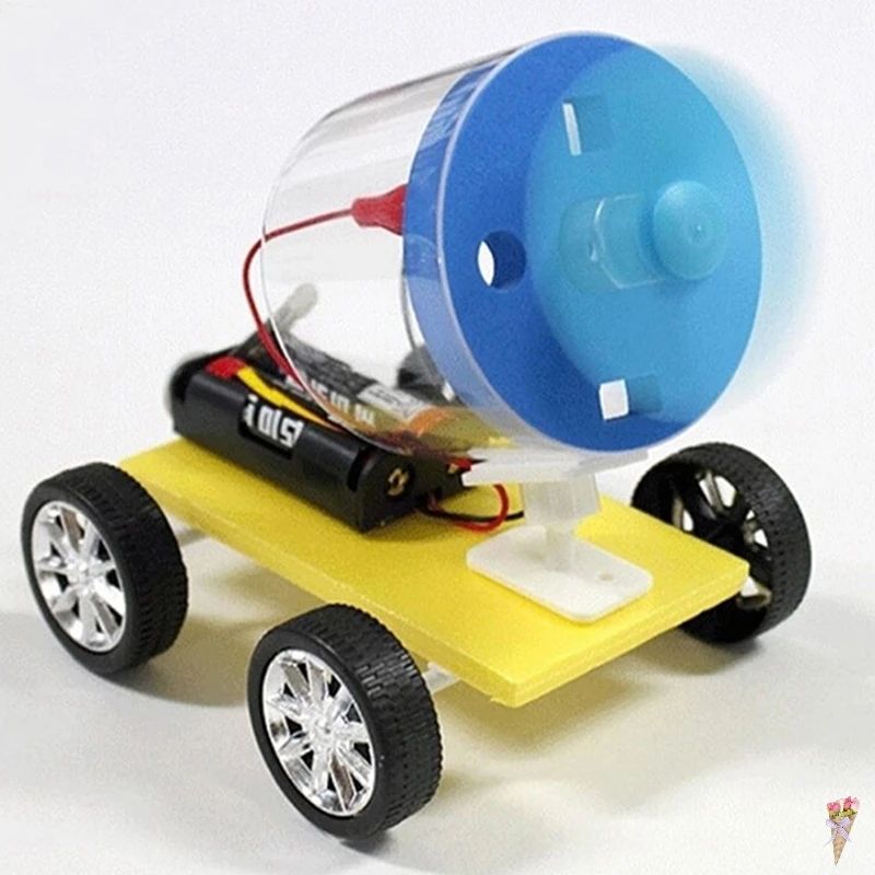 Детский Diy деревянный одностворчатый ветровой автомобиль Сборная модель комплект игрушки для научного эксперимента для детей