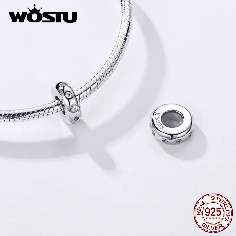 WOSTU, стильные пробки, 925 пробы, серебряные бусины, подходят к оригинальному браслету, сделай сам, бижутерия бисер аксессуары, FIC1171