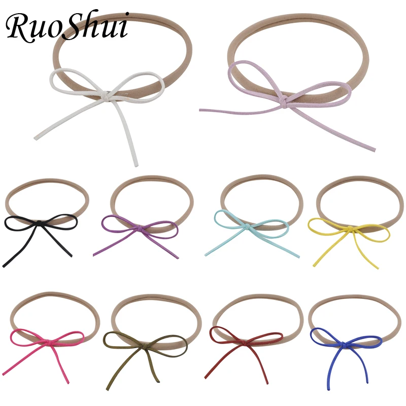 

1 шт., 3 дюйма, простая эластичная повязка на голову, эксклюзивная кожа, бант, ручная работа, аксессуары для волос для девочек, детские мягкие н...