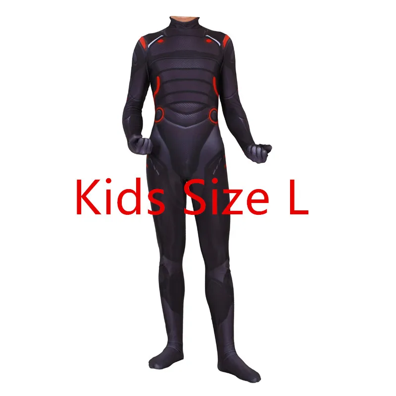 Kids L Для взрослых и детей, костюм для косплея, Omega Oblivion link Zentai, боди, комбинезон, светодиодная маска на Хэллоуин - Цвет: Kids L