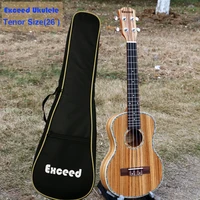 26 ukulele acoustic small guitar tenor size zebra wood 4 strings guitarra ukelele musical instrumentswith quality bag