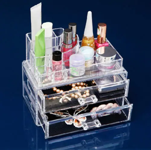 BN Clear Makeup Cosmetic Organizer Case Drawers Jewelry Storage Acrylic Box | Дом и сад