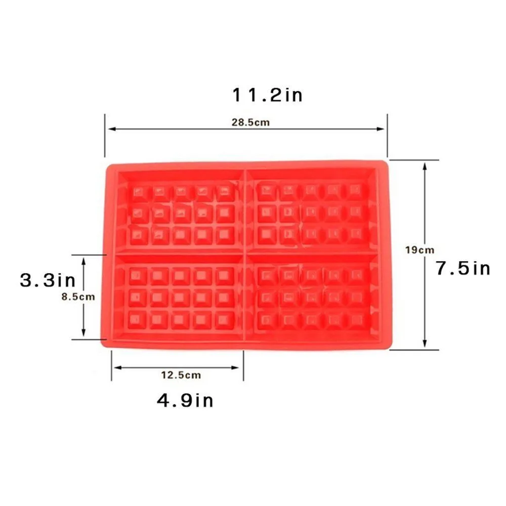 

Silicone Waffles Cake Mould Baking Baked Muffin Cake Chocolate Mold Tray Diy Mini Cookie Mold Forma Do Ciasta Waflowego #763