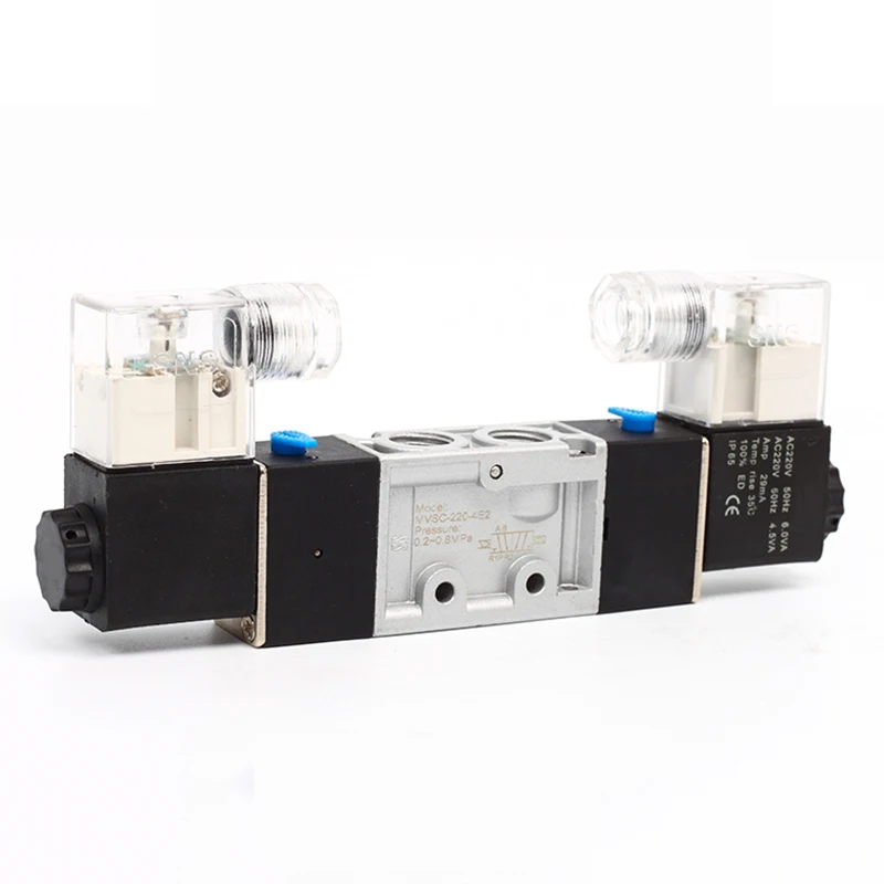 MVSC220-4E2 пневматический клапан Соленоидный G1/4 AC220V DC24V 5/2 порт двойная катушка |
