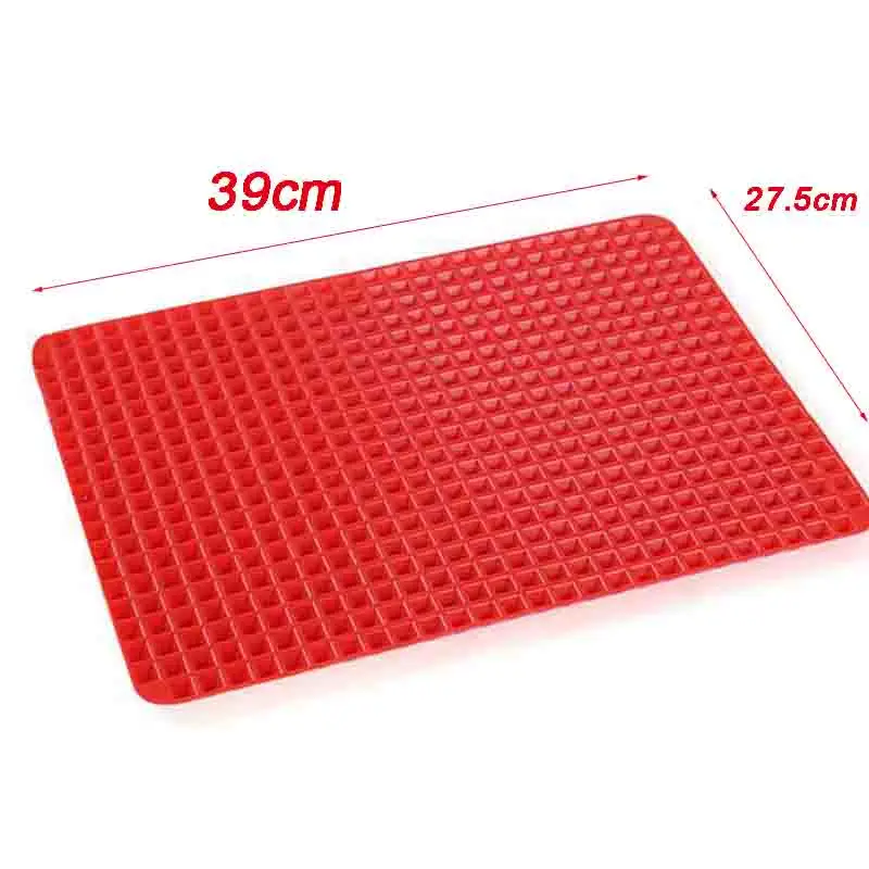Силиконовая форма для выпечки в форме пирамиды, форма для выпечки, tapis de cuisson, шоколадные коврики, формы для микроволновой печи, противень для выпечки, коврик для выпечки mo - Цвет: red