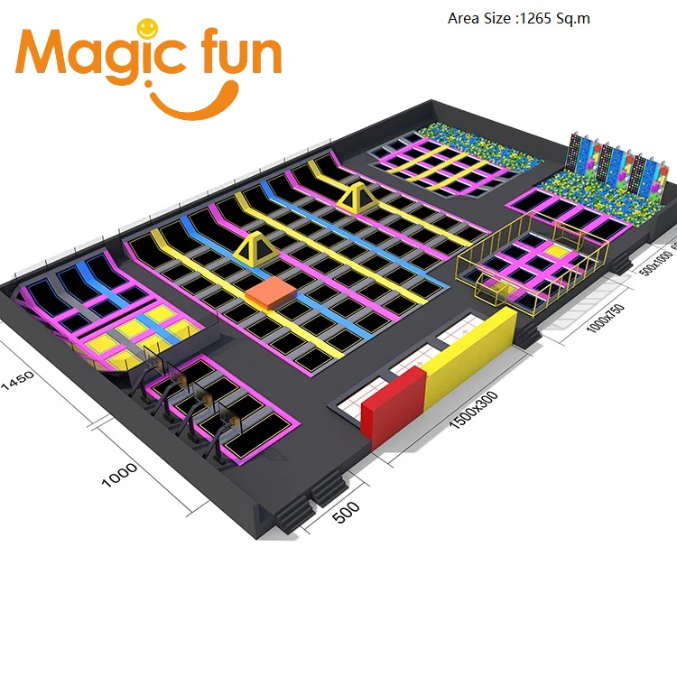 Большой квадратный батут MAGICFUN, батут для прыжков (art.: 7a722de70) - 7a722de70