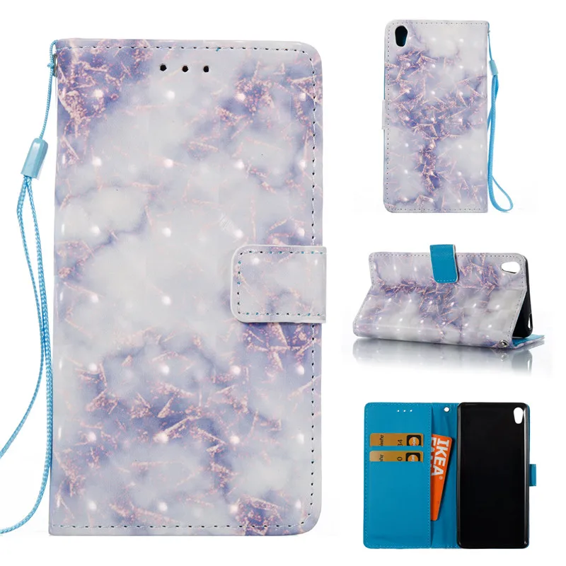 2017 мраморный камень изображение краска Флип Магнитный кожаный бумажник чехол