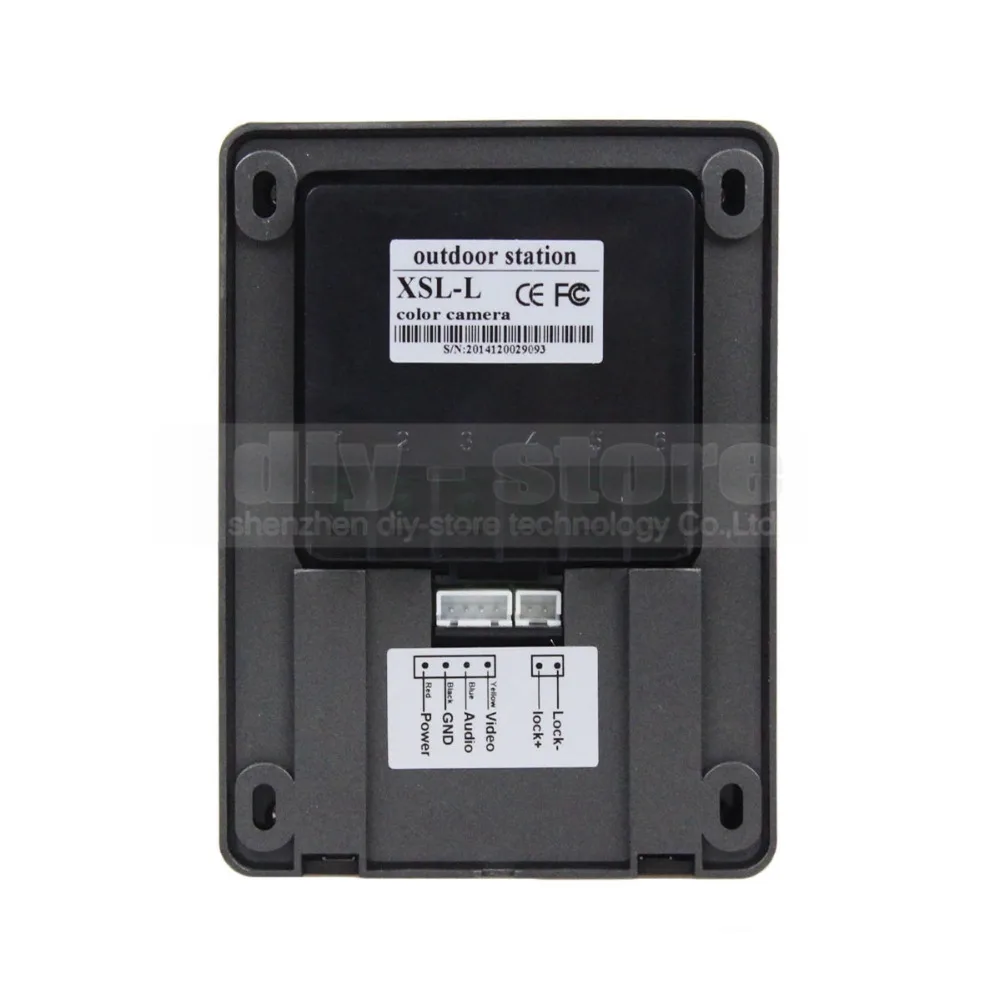 

DIYSECUR 7inch Video Intercom Video Door Phone Doorbell 1 Camera 1 Monitor for Home / Office Security System Black