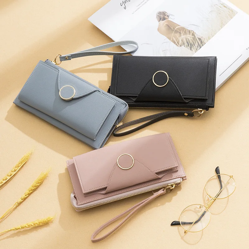 Женские кошельки Petrichor с ремешком на руку брендовый дизайнерский Длинный кошелек