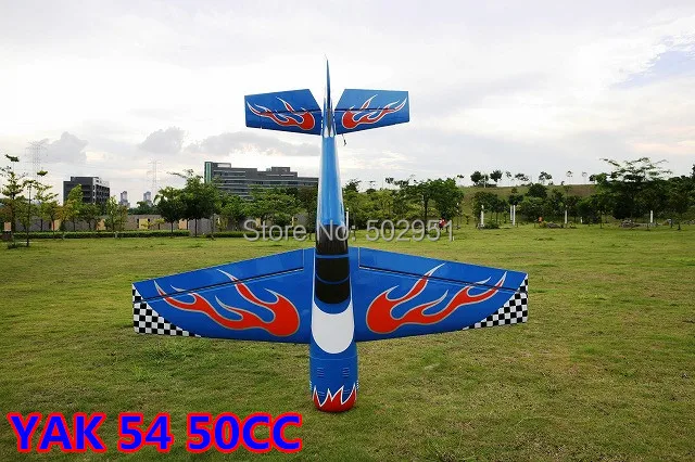 Самолет с неподвижным крылом яка 54 50cc balsa/бензин/пульт дистанционного