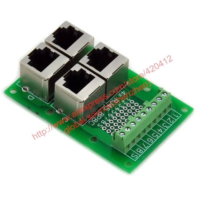 RJ45 8P8C breakout board 4 способа с din рейкой Монтажная стопа и панельная стопа|board board|board