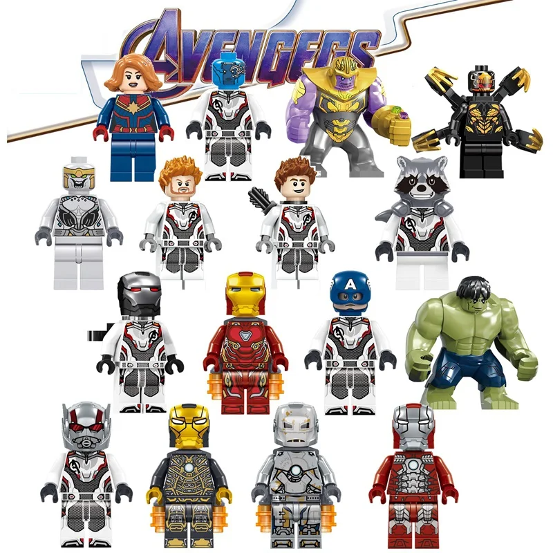 16 шт./компл. Мстители 4 завершающей LEGO с героями комиксов Марвел Minifigured Модель