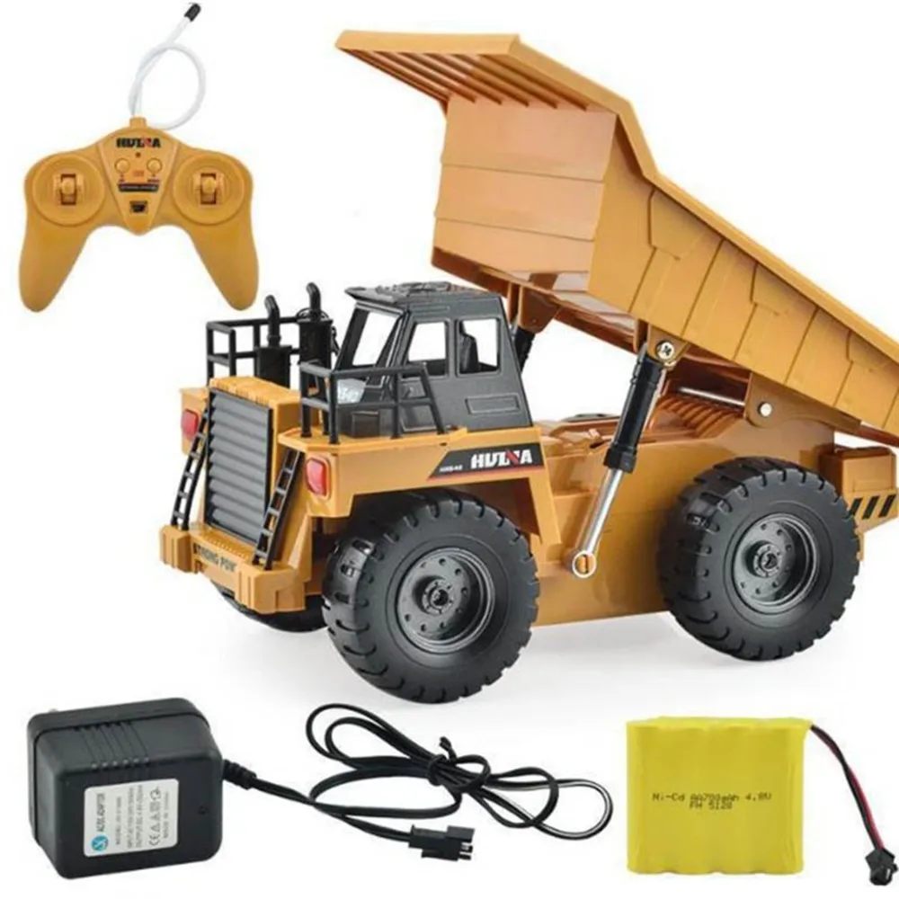 Huina 1540 RC Truck 2.4G 6 Channel Remote Control 540 Metal Dump Truck 4 Wheel Realistic Machine toys