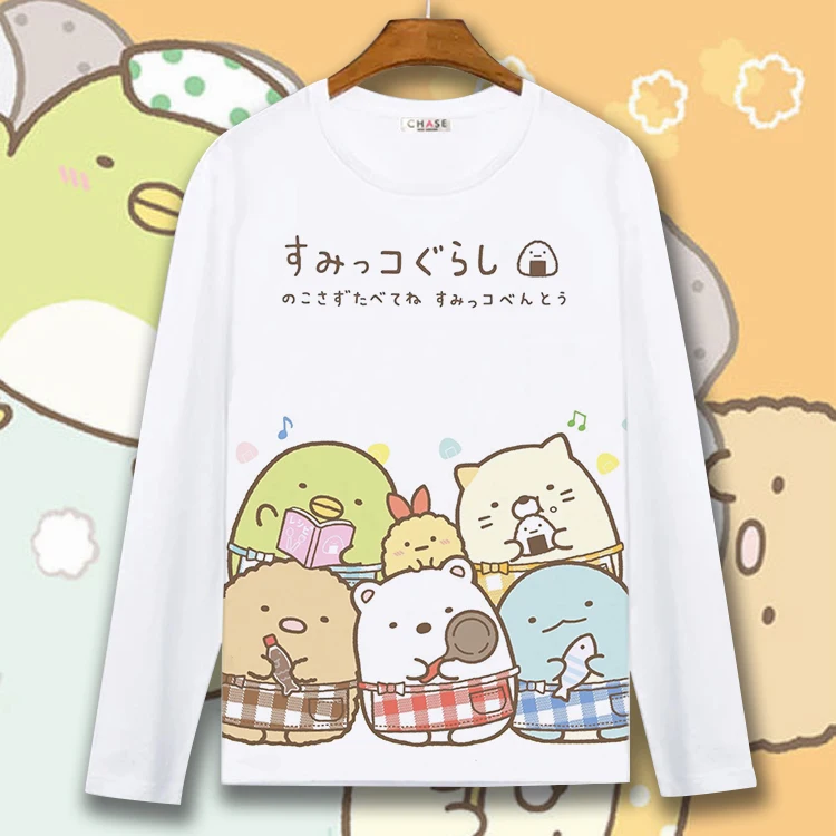 sumikko gurashi FAMILY SHIRTS MOTHER FATHER WOMEN MEN BOY GIRL KID SHIRT CHILD CHILDREN LONG SLEEVE TEE T clothes | Мужская одежда