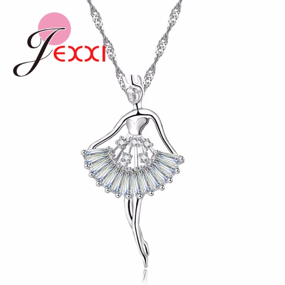 Уникальный дизайн полый танцующая девушка ожерелье кулон для женщин роскошное