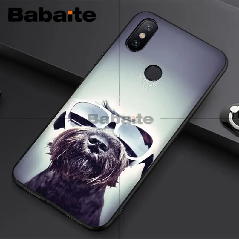 Babaite миниатюрный черный чехол для сотового телефона с щенком шнауцера redmi 5plus 5A 6pro