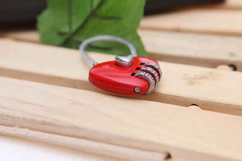 Quevinal 200pcs Lovely Heart Shape Resettable Combination Padlock Metal Luggage Suitcase Bag Diary 3 Digits Lock Cabinet Safe | Дом и сад