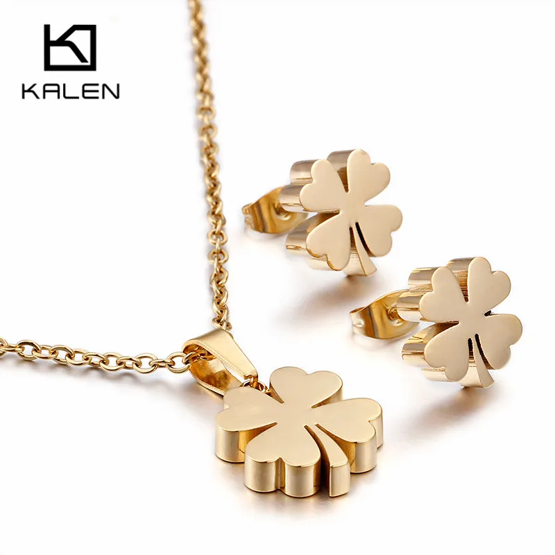Женский ювелирный комплект из колье и серёг нержавеющей стали|jewelry sets for women|jewelry