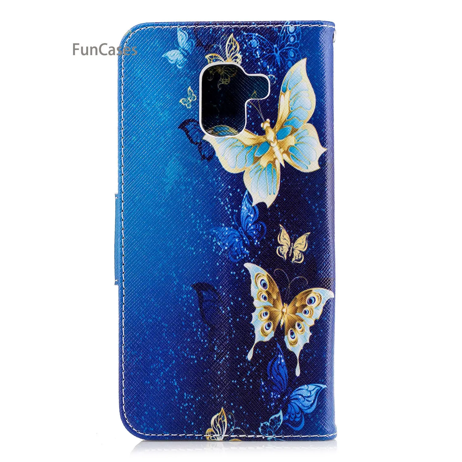 Золотая Бабочка флип чехол для телефона СПС Coque samsung A8 плюс 2018 мягкая