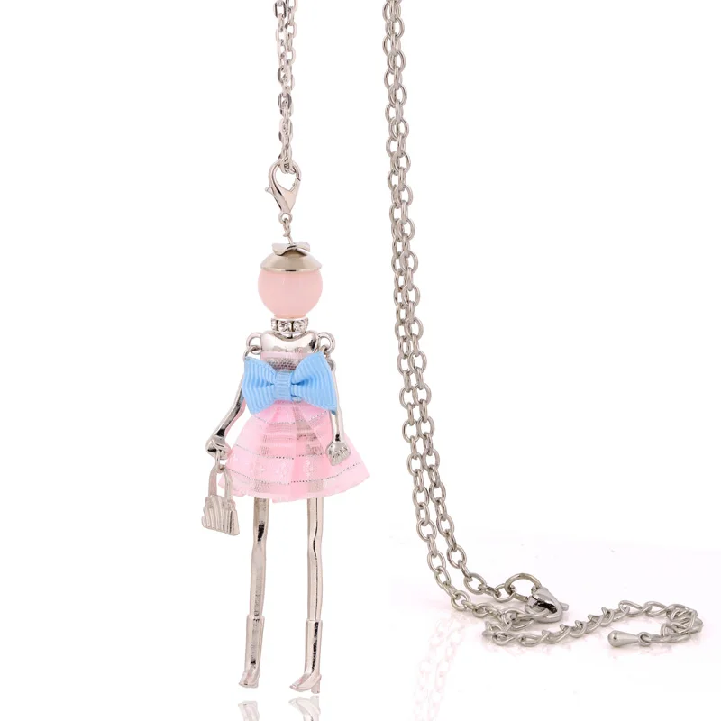 Женская кукла подвеска Очаровательное ожерелье из французского Парижа с длинной