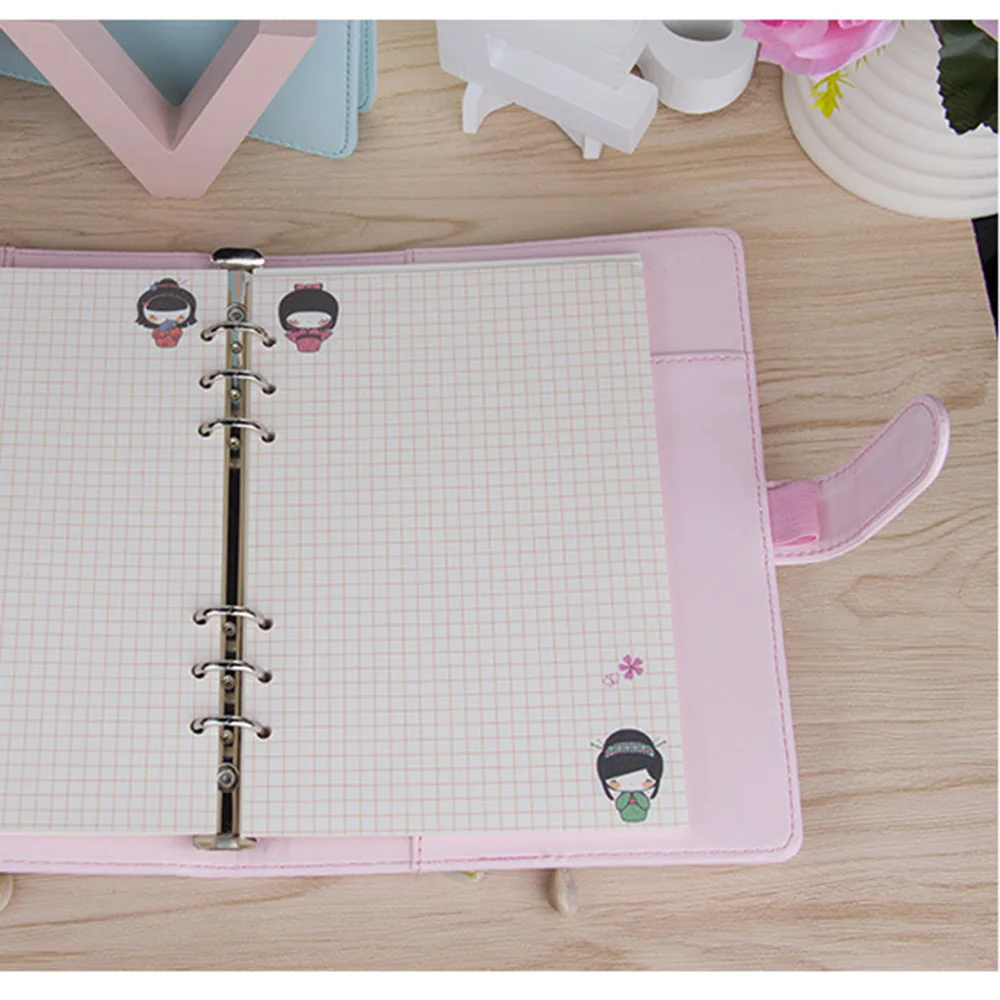 Гибкий и удобный мягкий и прочный A5 A6 кожаная тетрадь Macaron binder magazine agenda plan cover