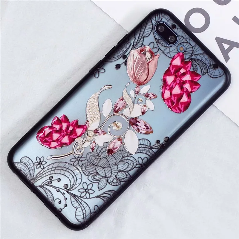 Кружевной Цветочный чехол для телефона huawei P20 Lite Pro P Smart Honor 9 mate 10 Lite Pro Enjoy 7s 8 Y7 Prime Мягкий силиконовый чехол