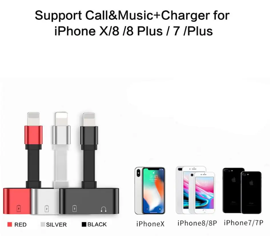 Портативный адаптер конвертер для Iphone 7/8/X с поддержкой iOS 10 3/11|USB-хабы| |