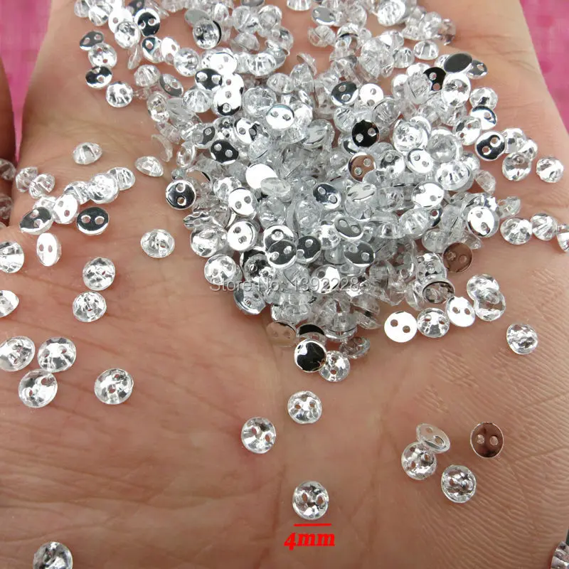 4 мм 2000 шт./лот шить на горный хрусталь 2015 Круглый акриловый Flatback камни strass