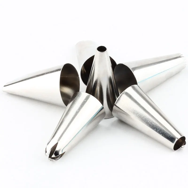 Кондитерские насадки для глазировки торта комплект из 6 насадок нержавеющей