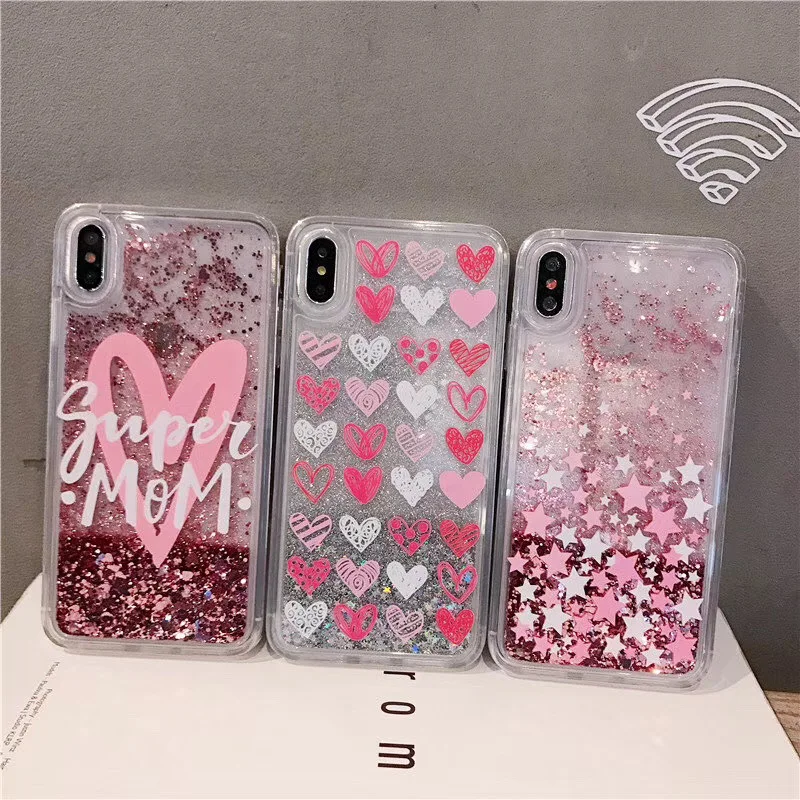 Liquid Quicksand Glitter Bumper Case For iPhone 6s Silicone Transparent Phone Cases 7 Capa 8 Popular Soft Cover |
