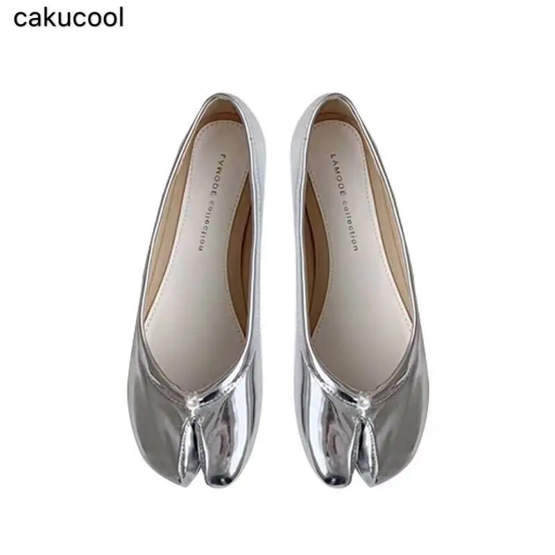 Женские туфли с блестками Cakucool корейские закрытым носком на плоской подошве весна осень 2019|Обувь без