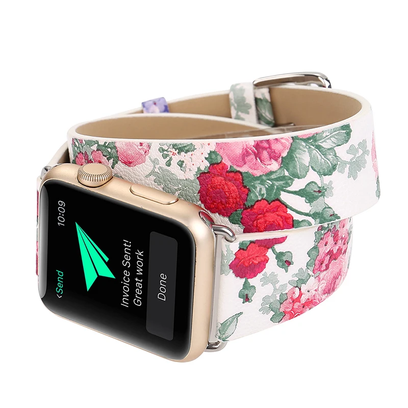 Браслет из натуральной кожи для Apple Watch 4 iWatch 1 2 3|Ремешки часов| |