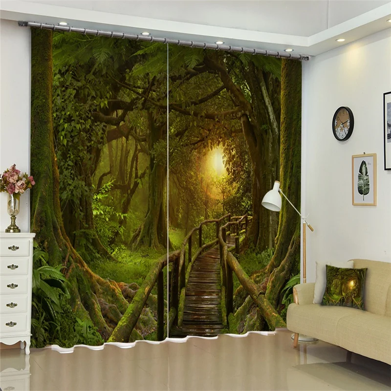 Индивидуальные геометрические фигуры Роскошные 3D затемненные занавески для