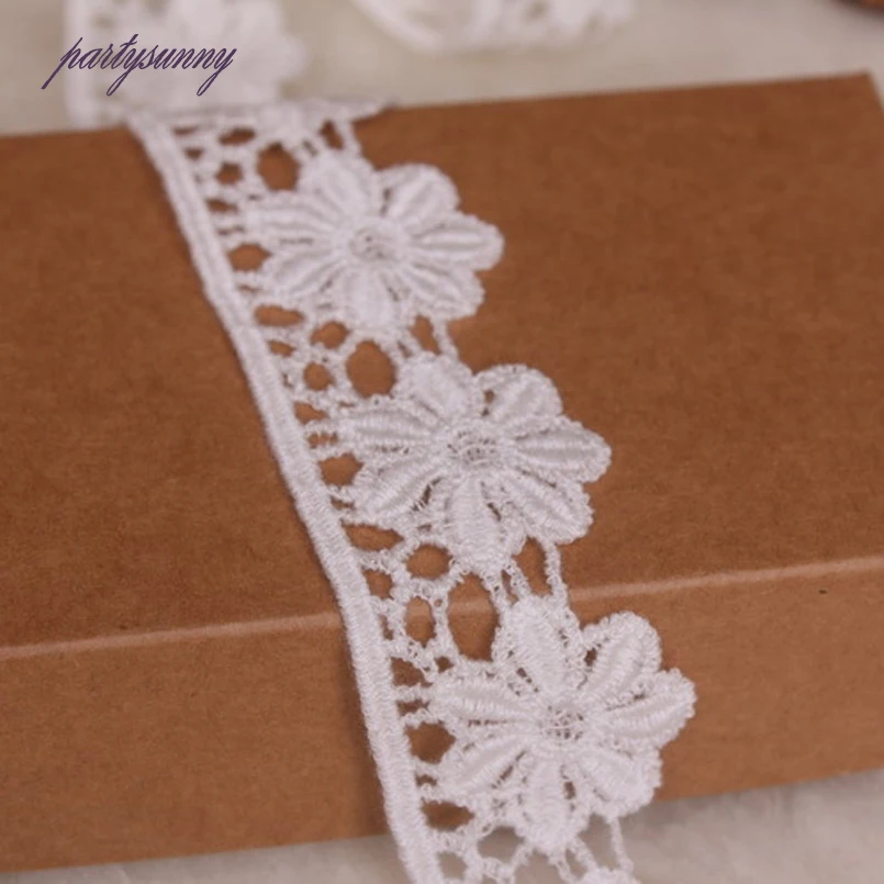 PF 5 Ярдов/серия 4 см Вышивка Кружевной Отделкой Цветок Гипюр Швейные Аксессуары