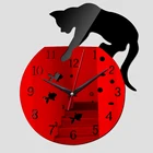 Настенные кварцевые часы, большие декоративные акриловые зеркальные часы сделай сам в современном стиле, европейские 3D-Наклейки для гостиной, 2019