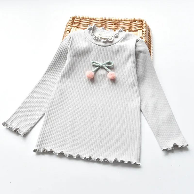 Dfxd/осень 2017 г. детские для девочек Новинка с длинным рукавом Нижняя рубашка