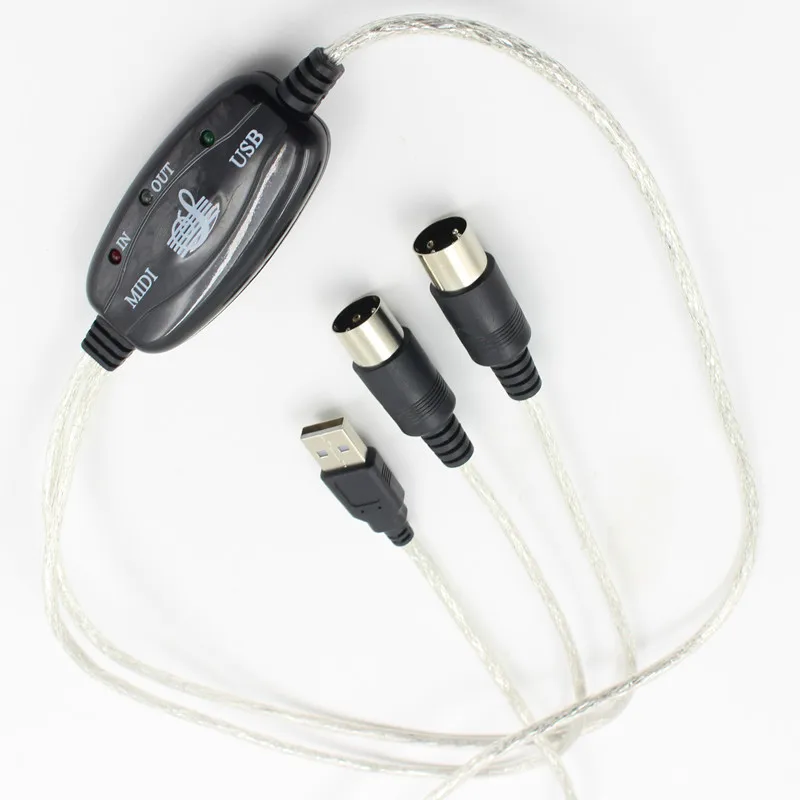 Midi линия для редактирования музыки MIDI USB to In Out конвертер музыкальная клавиатура