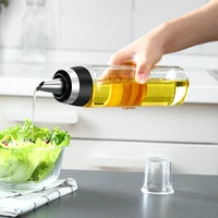 premium olive oil bottle no drip glass oil pourer kitchen olive oil container vinegar measuring spout bottle 350ml 500ml