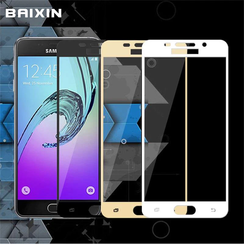 Baixin полное покрытие экрана протектор для Samsung Galaxy A3 A5 A7 2017 A320 A520 A720 9H Закаленное