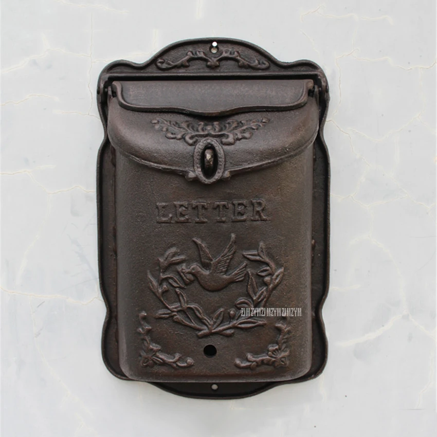 Mailbox Metal Mail Box Newspaper Letter Post Box Rustic Postbox Gardon Yard