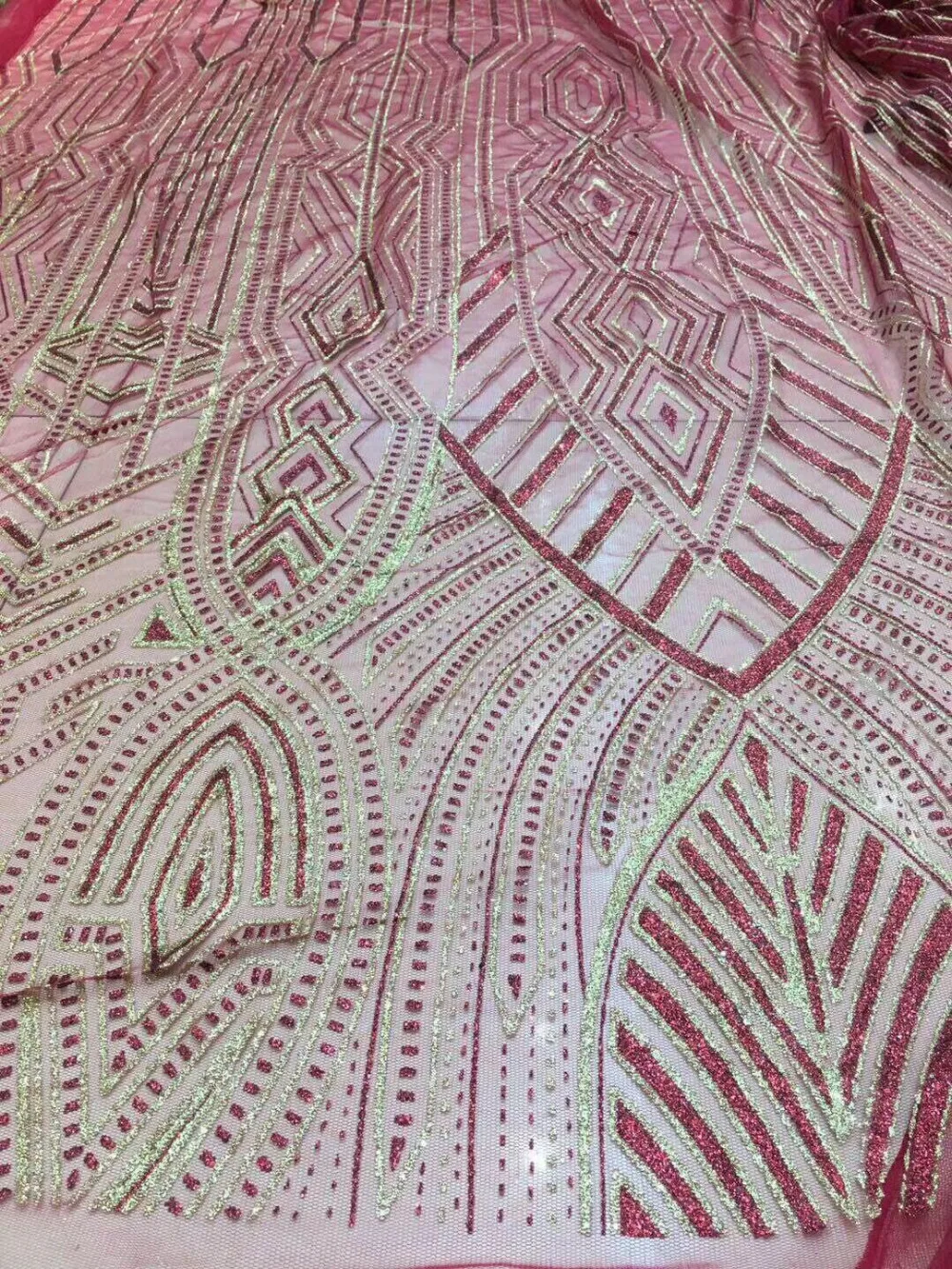 Красивая вышитая кружевная ткань с блестками тюль сетка кружево нигерийская для