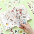 6 шт. маленькая свежая милая девушка сердце ручная роспись декоративный дневник бумажный цветок наклейки 