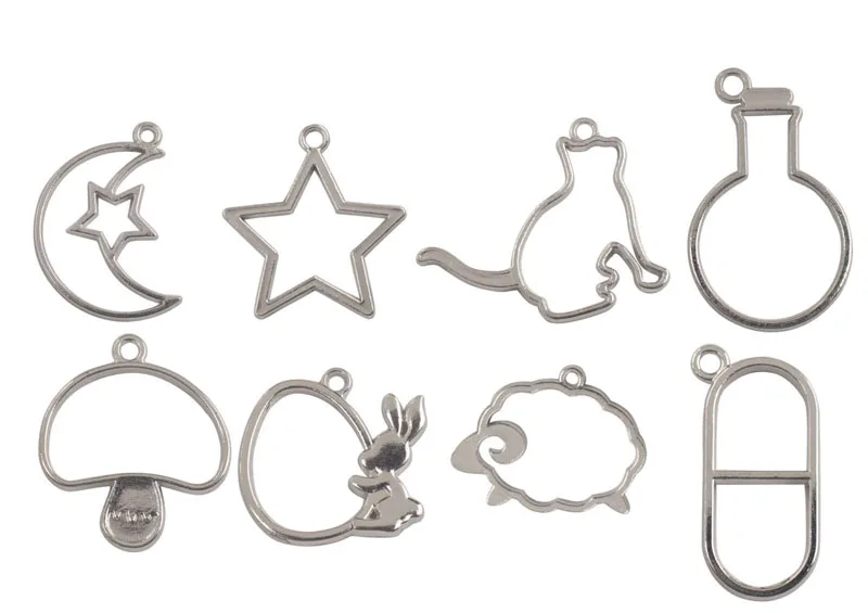 

40PCS Antiqued Style Assorted Hollow Frame Cabochon Setting Charms