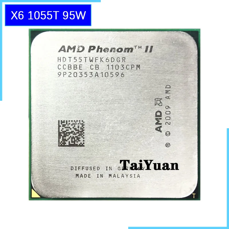 6 ядерный процессор AMD Phenom II X6 1055T 1055 2 8G 95 Вт HDT55TWFK6DGR разъем AM3|Процессоры| |