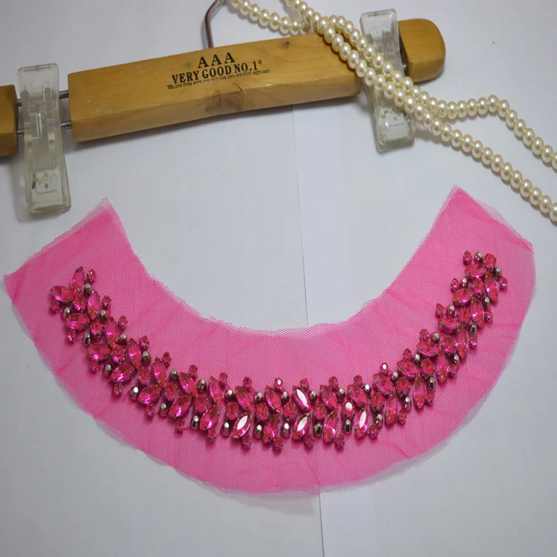 1 шт. красивый зеленый черный розовый вышитый бисером кружевной воротник из